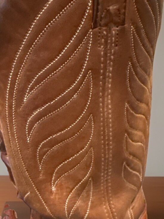 Vintage ACME Leather Western Cowboy Boots Tan USA Size 8.5 D main image 9